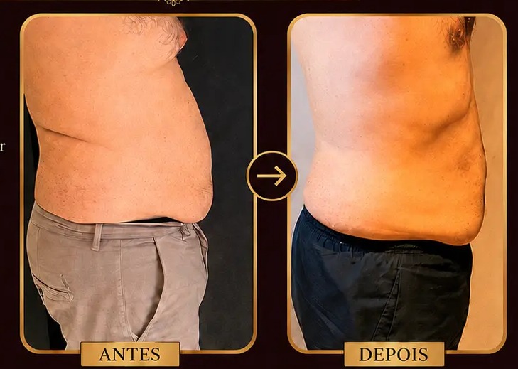 Antes e depois — Emagrecimento MetaSlim na Clínica Metamorphosis