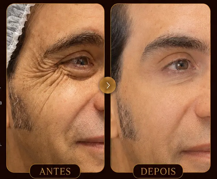 Antes e depois — Rejuvenescimento do olhar na Clínica Metamorphosis